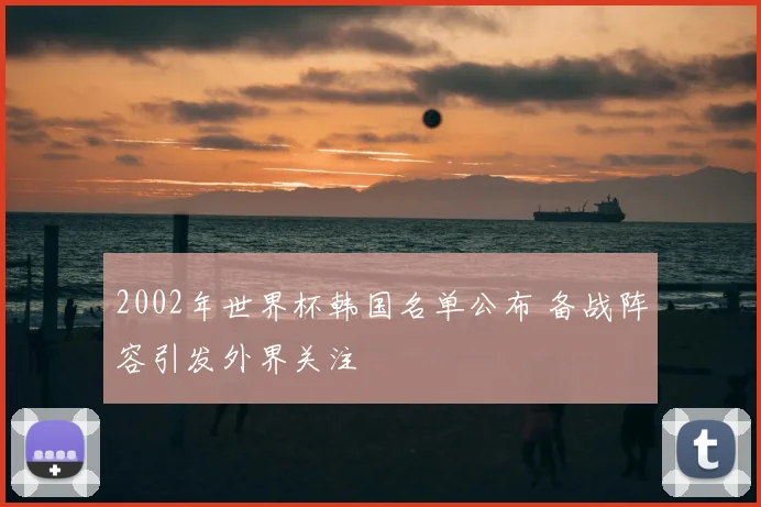 2002年世界杯韩国名单公布 备战阵容引发外界关注